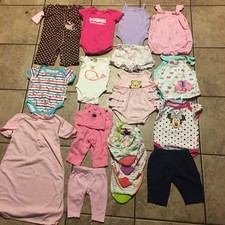 Lot Girls 0-3 Mon Brand Name Clothes 18 Pcs Spring/Summer/VGC