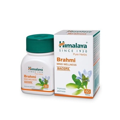   Himalaya Bacopa Monnieri 60 Tabs | Brahmi Herbal Brain Wellness Support  