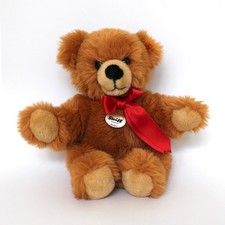 Vintage Steiff BOBBY Teddy Bear 014062 with Tags Red Ribbon Made in Germany