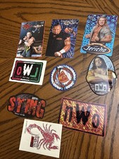 WCW NWO WWF Wrestling Lot of 7 Vending Stickers Lot w/2 Tattoos