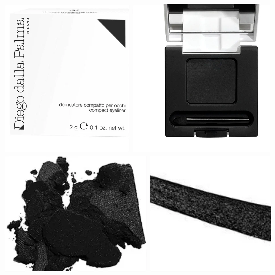 Diego Dalla Palma Kompakter Eyeliner - 00 Schwarz - Wasserfest BNIB - Bild 4 von 4