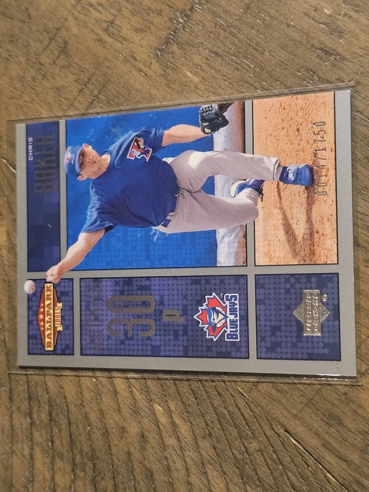 2002 Upper Deck Ballpark Idols Chris Baker SP #/1750 Nmmt - Image 2 of 3