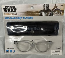 Star Wars The Mandalorian Kids Blue Light Protection Glasses w/Case Gray