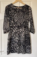 Topshop black & grey mini dress 10
