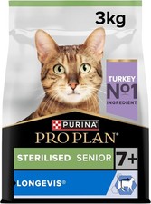 PRO PLAN | Dry Cat Food | Senior 7+ STERILISED | Turkey - 3kg 9.50 per kilo