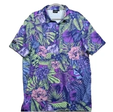 Sunday Swagger Tropical Floral Polo Shirt XL