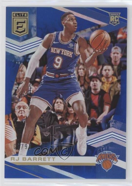 2019-20 Donruss Elite Rookies Blue 68/99 RJ Barrett #128 Rookie RC 0hn9