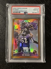 2009 ED REED #TC16 TOPPS CHROME COPPER REFRACTOR /649 PSA 10 RAVENS