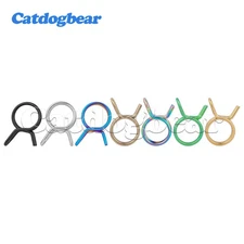9.8mm Titanium Double Wire Spring Hose Clamps Fuel Line Hose Tube Pipe Ti Clips