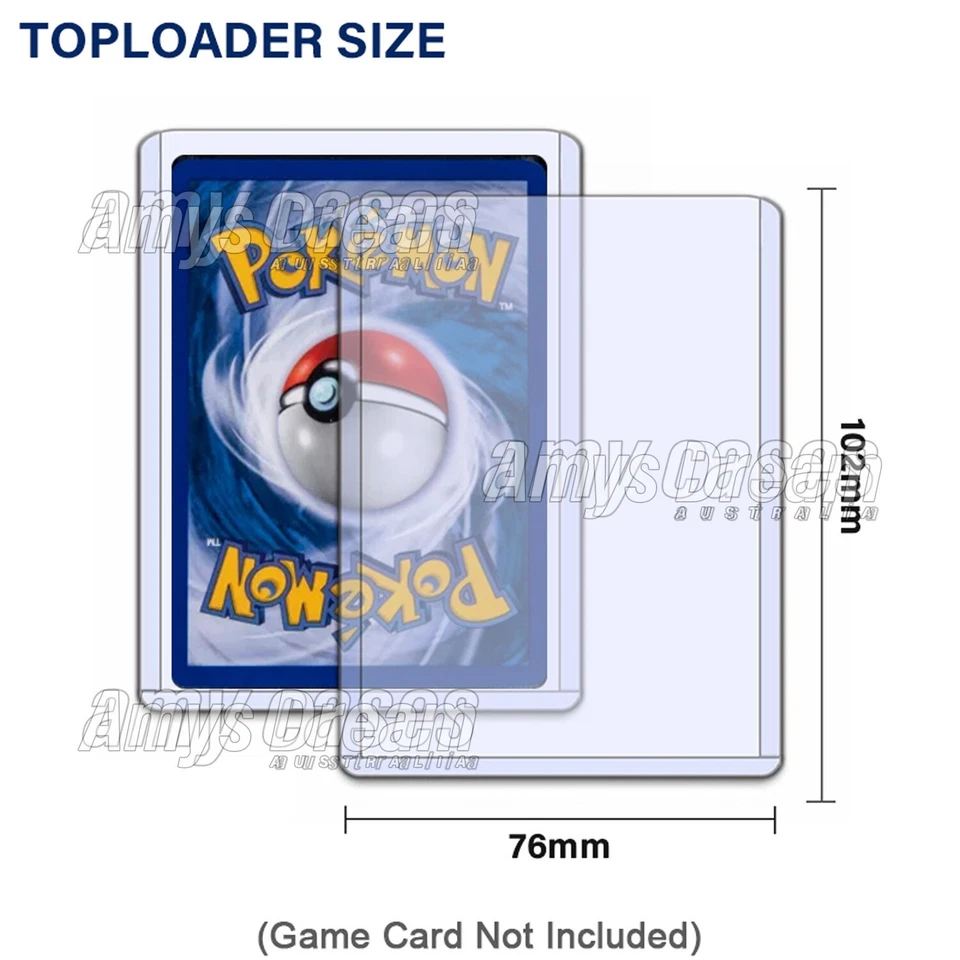 Top Loader Card Sleeves Trading Hard Plastic Clear Case Holder Baseball 25X AU - image 3 of 4