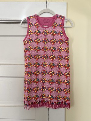 Stella McCartney Girls Dress Tshirt Fabric With Fringe And Beads Size 14