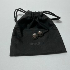 Orecchini usati autentici Chanel CC stile bottone CC orecchini gioielli