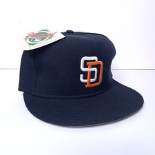 Vintage 90s San Diego Padres Hat New Era Diamond Pro Model 6 3/4 Wool USA