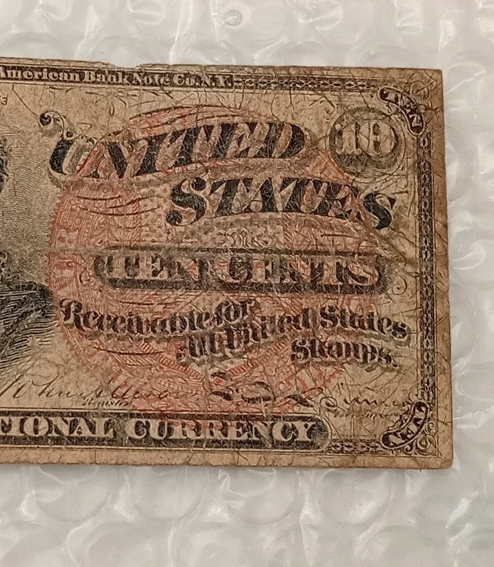 USA 10c~ Ten Cents 1863~ Fractional Currency - Image 3 of 4