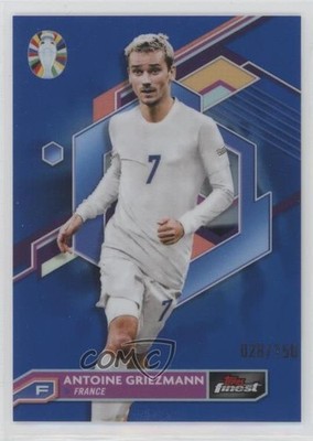 2023 Finest Road to UEFA Euro 2024 Blue Refractor 28/150 Antoine Griezmann 08ee