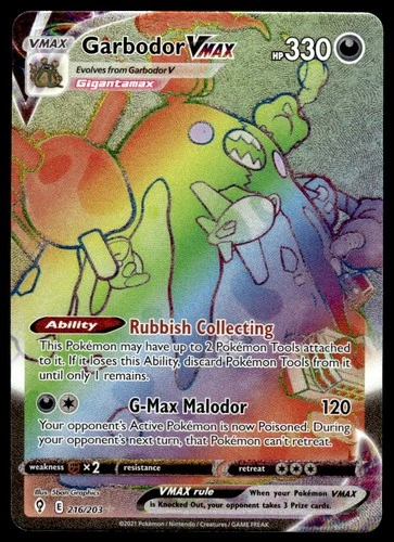 Pokemon TCG Evolving Skies #216/203 Garbodor VMAX