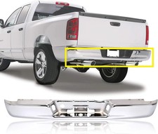 Rear Bumper Chrome Face Bar Steel Compatible With 2002-2009 Dodge Ram 1500 2500 Rear Bumper Chrome Face Bar Steel Compatible With 2002-2009 Dodge Ram 1500 2500