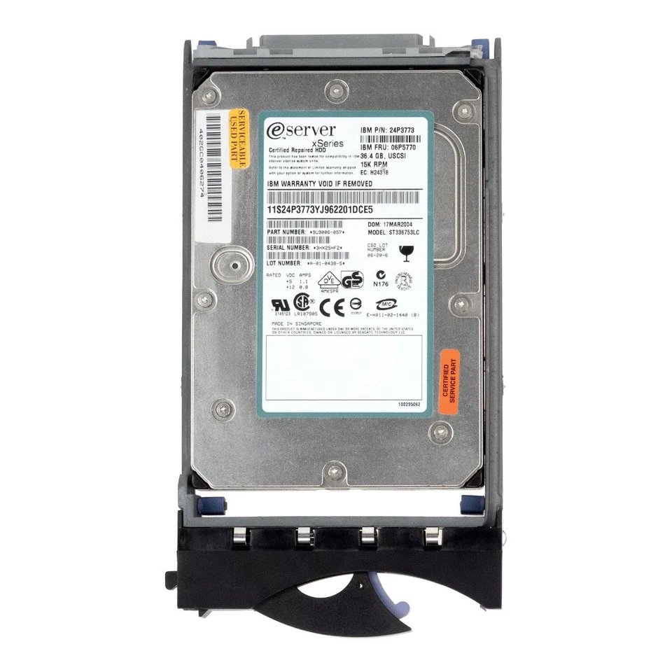 Disco Rigido IBM 06P5770 24P3773 ST336753LC 36.4GB 15K 8MB SCSI U160 3.5' - Immagine 2 di 2