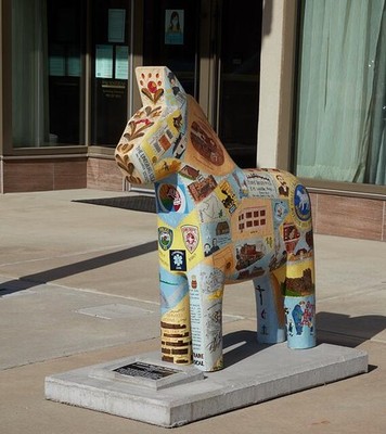 Lindsborg Kansas 2021 Dala Horse Swedish Painted Sculpture Little Sweden USA
