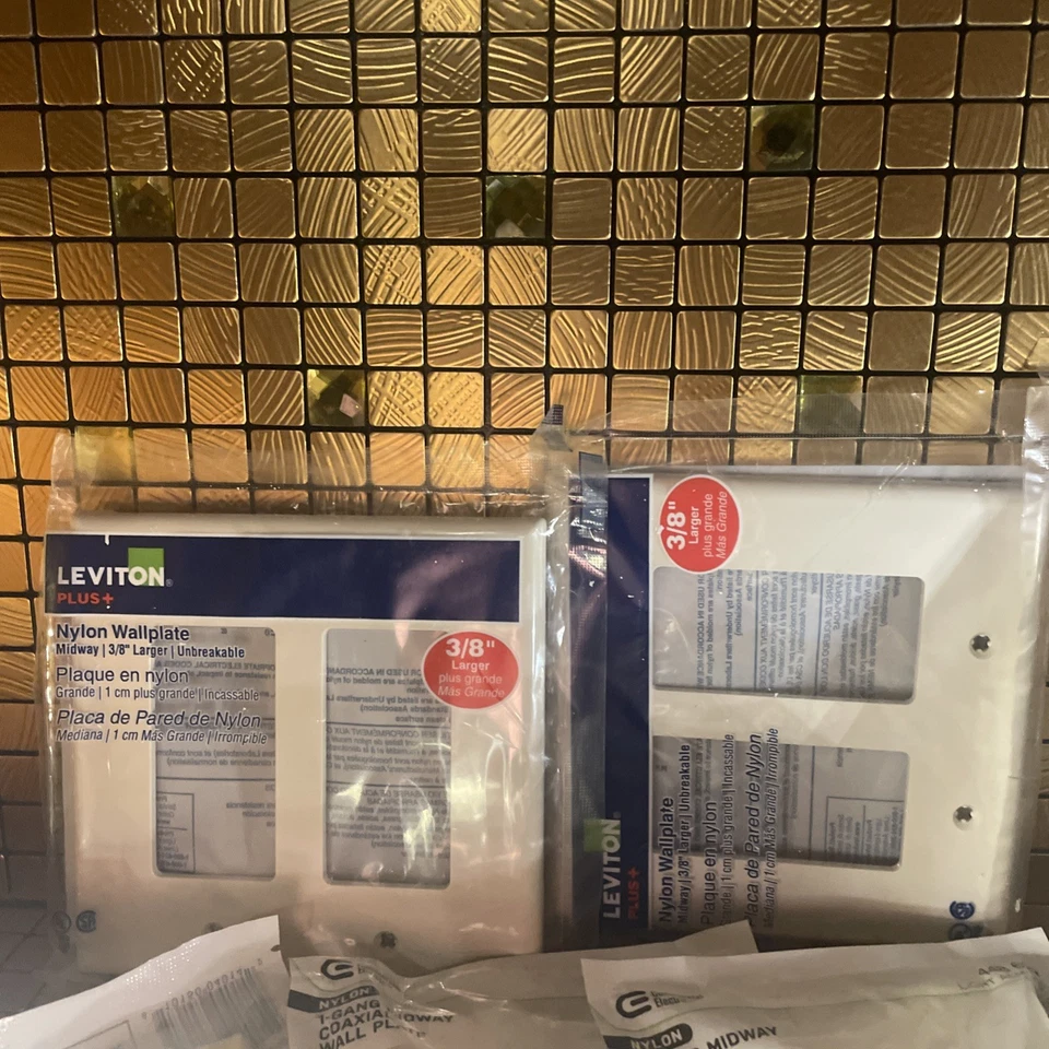 Lote de 42 tomas de corriente Leviton, placas de pared/placas de pared coaxiales a granel mejoras para el hogar Foto 4 de 4