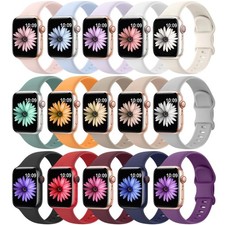 15 Pack Soft Silicone Bands Compatible with Apple Watch Band Women Men
