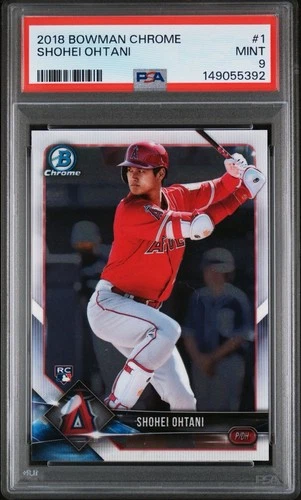 2018 Bowman Chrome Shohei Ohtani RC Rookie #1 Angels PSA 9