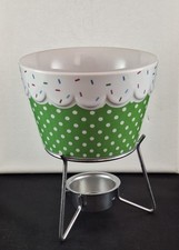 Mini ciotola ceramica cioccolato fonduta portacandele stile cupcake pentola dessert
