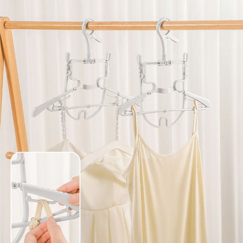 2Pcs Windproof High-neck Sweater Hanger Plastic Clothes Drying Rack Travel - Picture 11 of 12