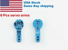6 Pack Blue Aluminum 25T Steering Servo Motor Horn Arm for Futaba Savox