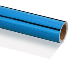 Metallic Wrapping Paper, 18 Inch x 200 Inch(16.4Ft)Packing Paper Blue