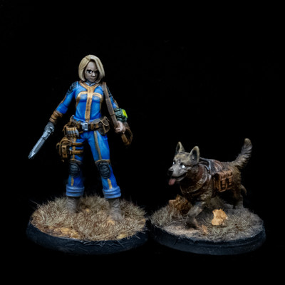 Fallout Wasteland Warfare 28mm Wargame Painted Female Vault Dweller Survivor