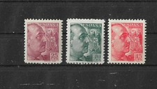 ESPAÑA AÑO 1939 - General Franco , 3 SELLOS SÁNCHEZ TOD , MNH**
