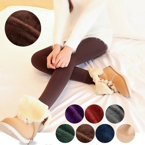 Women Sherpa Velvet Fleece Leggings Sweat Pants Thick Lined Thermal Winter  Warm* | eBay