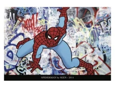 SEEN GRAFFITI ART SPIDER-MAN POSTER SIGNED AUTOGRAPHED Richie Mirando LOOK!!