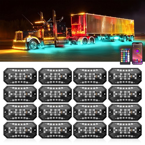 MICTUNING 16 Pods RGBW LED Rock Lights & Music Mode Underglow Lamp SUV ATV 2025 - Picture 9 of 11
