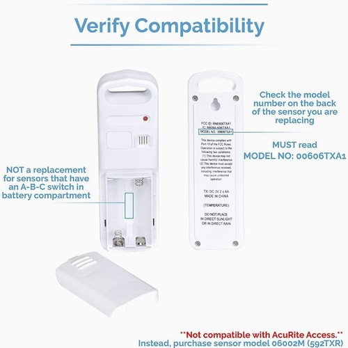 AcuRite model 00606TXA1 replacement outdoor temperature sensor | eBay
