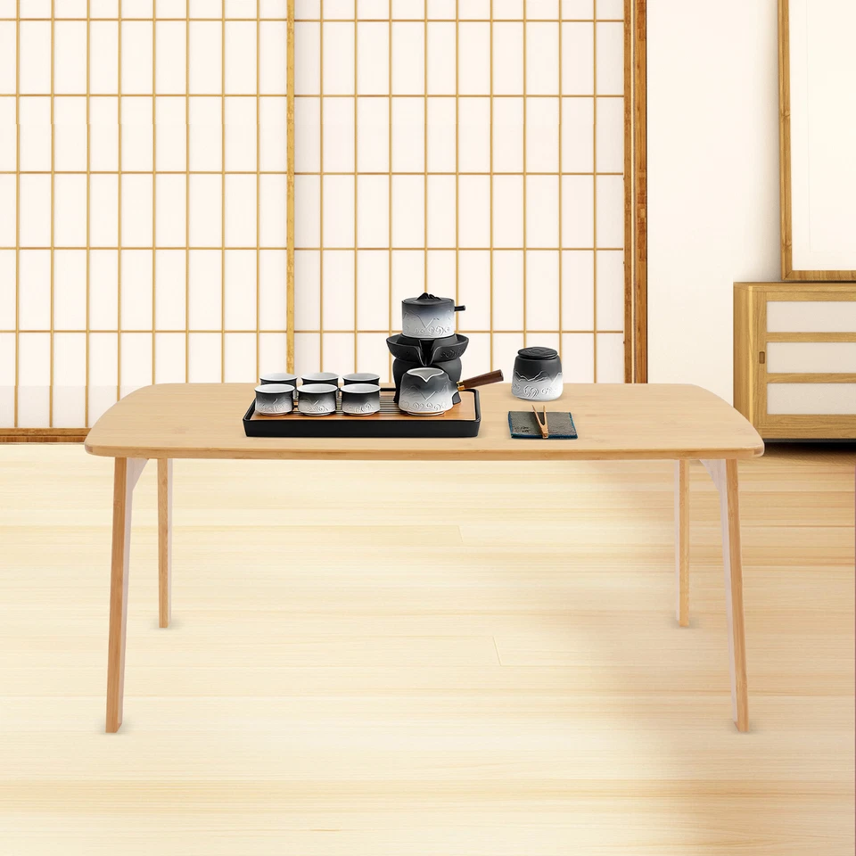 Folding Floor Table, Foldable Low Coffee Table, Portable Coffee Table for Sittin - Image 2 of 4