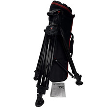 Manfrotto 546B Base  501HDV Head Tripod System W/Carrying Bag  Mid Spreader