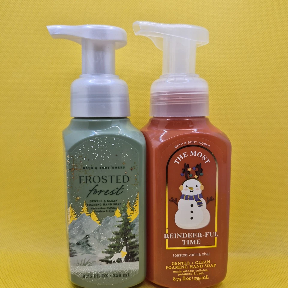 2 BATH & BODY WORKS FROSTED FOREST & THE MOST  CLEAN FOAMING HAND SOAP 8.75  OZ - Image 3 of 4