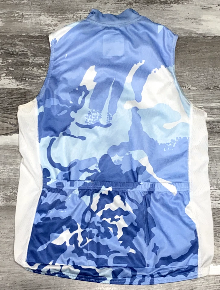 Camisa feminina de ciclismo Cannondale atlética sem mangas zíper meio tamanho P/S - Imagem 4 de 4