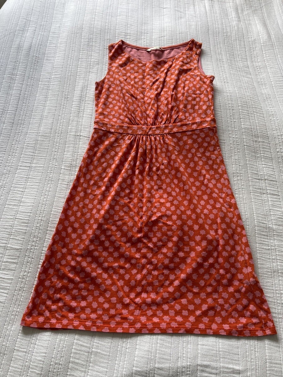 Lovely Boden Red Pink Floral Sleeveless Jersey Dress Size 10 R A Line  Cotton | eBay