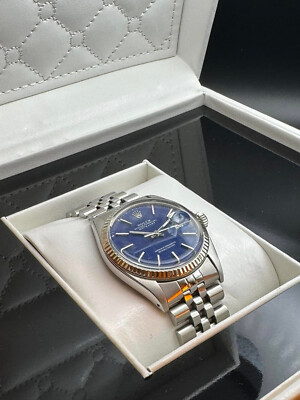 ROLEX OYSTER PERPETUAL Datejust II 36 - 1601 - Edelstahl - Automatik - blau