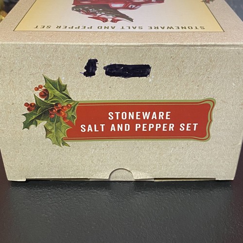 Cracker Barrel Stoneware Salt and Pepper Shakers Red Truck Tree Christmas Winter - Picture 9 of 9