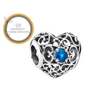 December Heart Birthstone Charm For Bracelet, December Charm, Birthstone Charm