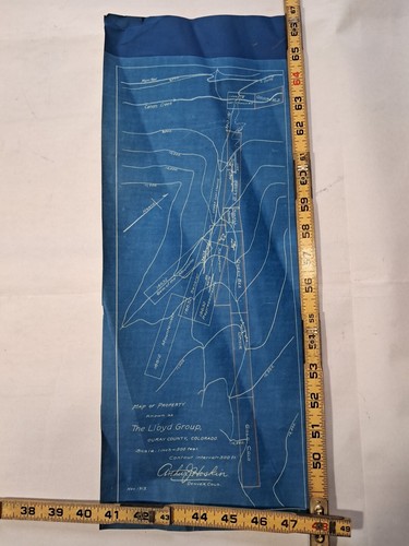Survey Plat Map Mineral Survey Blueprint  Ouray, CO Lloyd Group Map 15