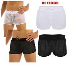 Men See Through Beach Shorts Underwear Swim Trunks Short Pants Bikini Briefs