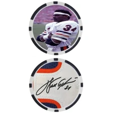 Walter Payton SIGNED Poker Chip - Top 100 NFL Football Player