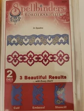 Spellbinders Borderabilities In Spades 2 dies hearts,spades cut,emboss,stencil