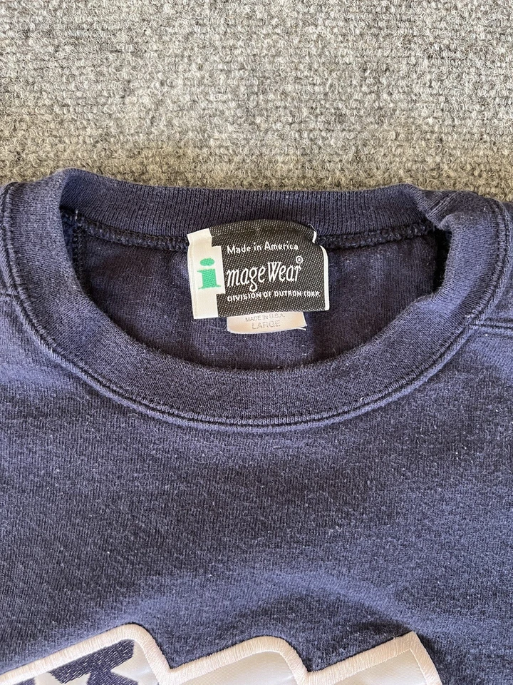 Idaho VTG Sweatshirt Mens Large Blue U.S. Flag Embroidered Patriotic  - Image 4 of 4