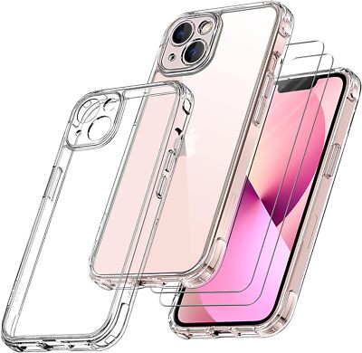 2x Schutzglas iPhone 15 14 13 12 11 Pro Max Panzerfolie Kamera Glas Hülle Case